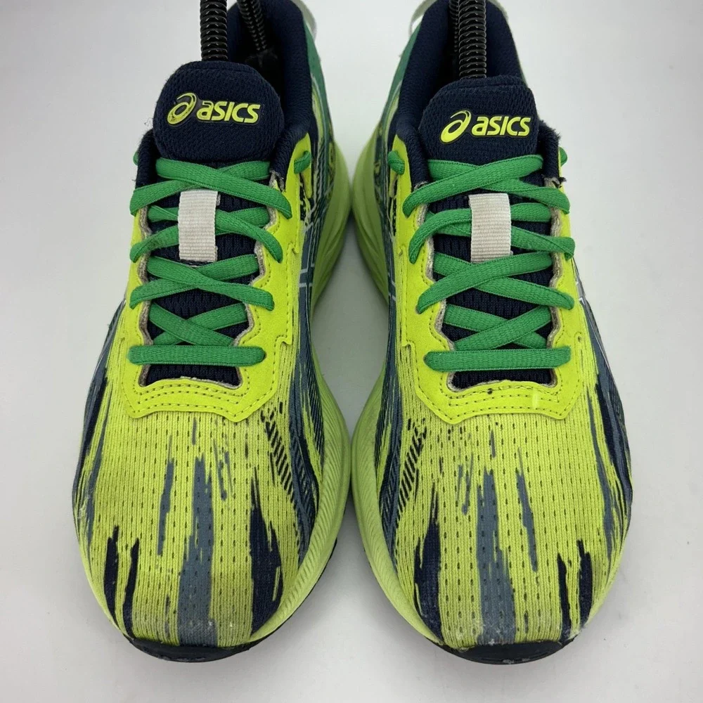 ASICS Noosa Tri 14 Shoes Size 5.5 Hazard Green Colorblock Running Sneakers Teens - Picture 3 of 14
